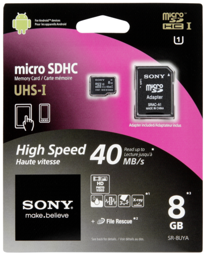 Sony microSDHC Performance 8GB Class 10 + Adapter