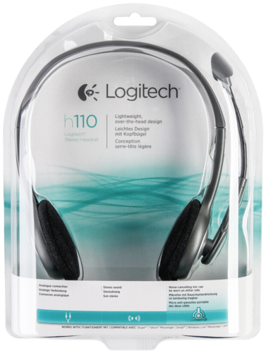 Logitech H 110 Stereo Headset silver retail