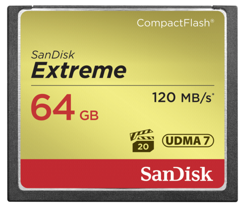 SanDisk Extreme Compact Flash 64GB 120MB/s UDMA7