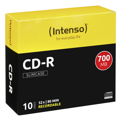 Intenso CD-R 80 700MB 52x speed Slimcase 1x10
