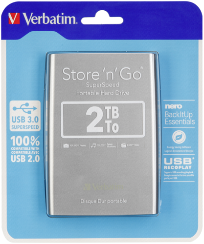 Verbatim Store n Go 2.5 2TB USB 3.0 Silver