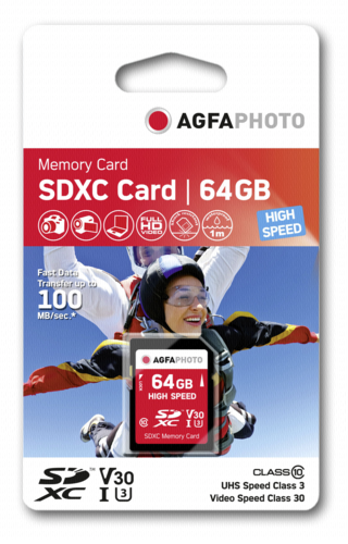 AgfaPhoto SDXC 64GB High Speed Class 10