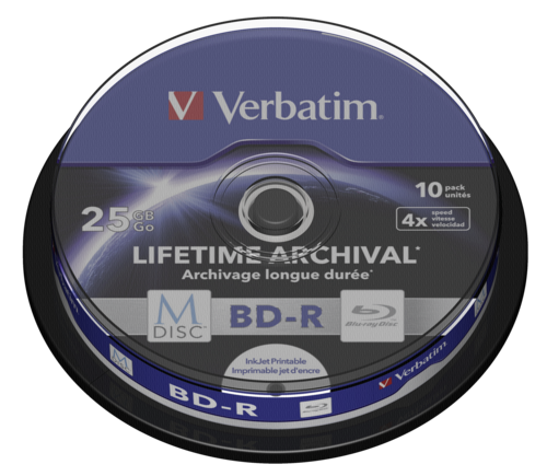 Verbatim M-Disc Blu-Ray Printable 25GB 4x speed 1x10