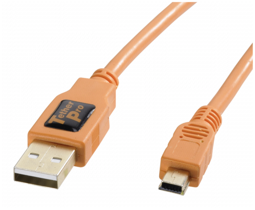 Tether Tools TetherPro USB 2.0 A to Mini-B 5-pin 4.6m orange