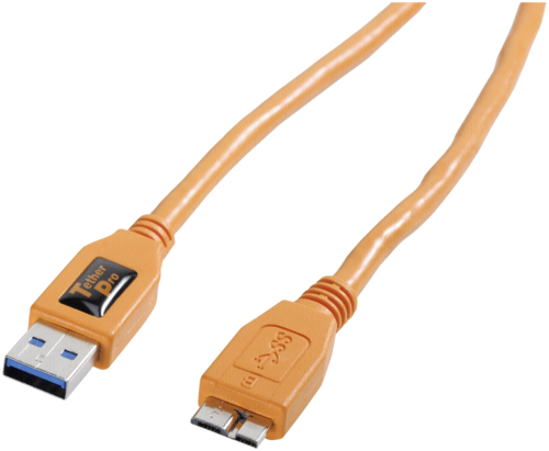 Tether Tools TetherPro USB 3.0 A to Micro-B 4.6m orange