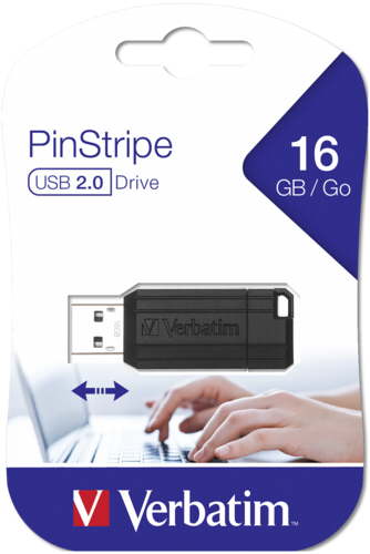 Verbatim Store n Go Pinstripe 16GB USB 2.0 black