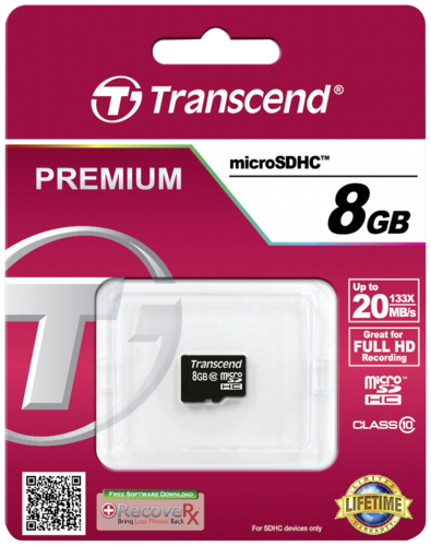 Transcend MicroSD Karte SDHC 8GB