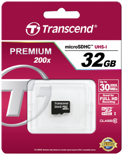 Transcend MicroSDHC Karte   32GB