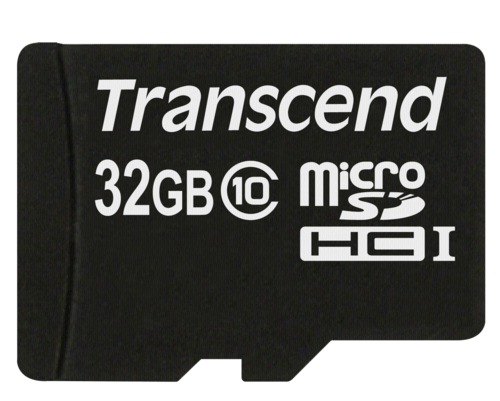 Transcend microSDHC Card 32GB Class 10 + Adapter