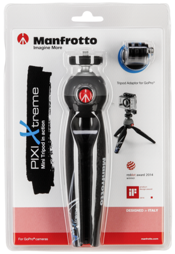 Manfrotto Pixi Xtreme Mini Table Top Tripod + GOPRO Adapter