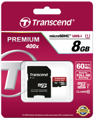 Transcend MicroSDHC Karte    8GB