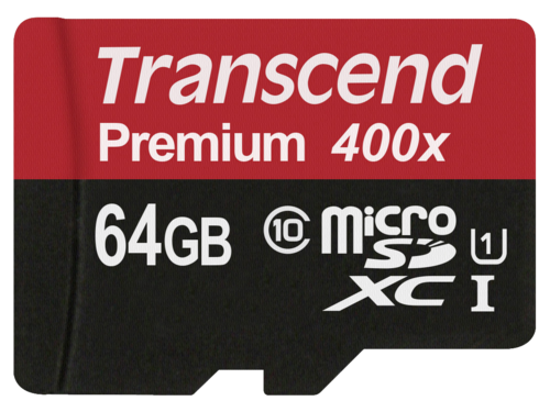 Transcend microSDXC 64GB 400x UHS-I + adapter