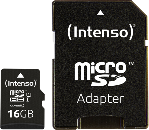 Intenso microSDHC 16GB Premium + Adapter