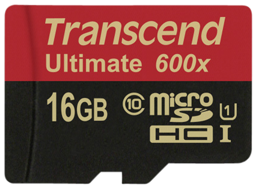Transcend microSDHC MLC 16GB Class 10 UHS-I 600x + Adapter