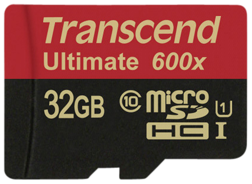 Transcend microSDHC 32GB 600x UHS-I + adapter