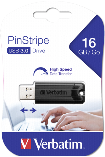 Verbatim Store n Go Pinstripe 16GB USB 3.0 black