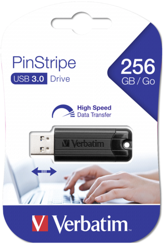 Verbatim Store n Go Pinstripe 256GB USB 3.0 black