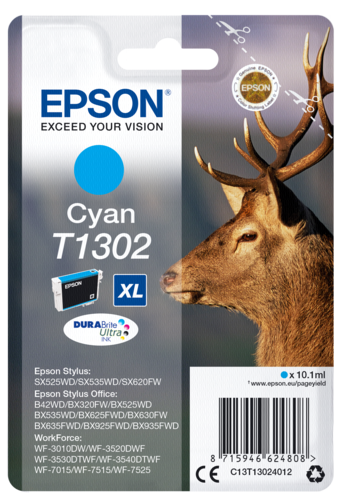 Epson Cartridge T1302 DURABrite Cyan
