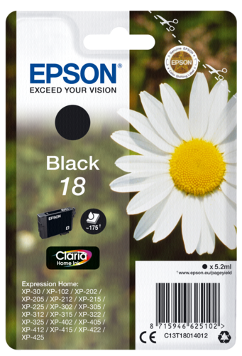 Epson Cartridge T1801 Claria Black