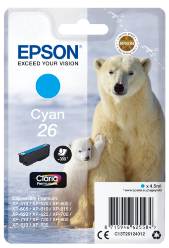 Epson Cartridge T2612 Claria Premium cyan