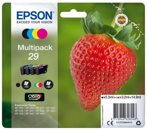 Epson Cartridge T2986 Home Multipack BK/C/M/Y