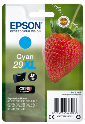 Epson Cartridge T2992 Claria Home Cyan XL