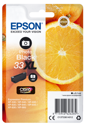 Epson Cartridge T3361 Claria Premium Photo Black XL