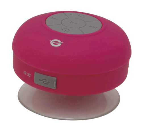 Conceptronic Wireless waterproof Bluetooth Suction Speaker pink