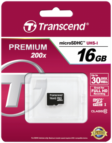 Transcend MicroSDHC Karte   16GB