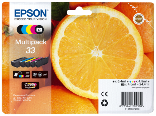 Epson Cartridge T3337 Premium Multipack BK/PBK/C/M/Y