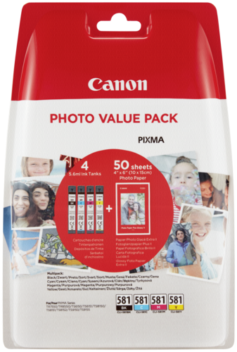Canon CLI-581 Photo Value Pack C/M/Y/BK