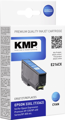 KMP E216CX cartridge Epson T3362XL cyan