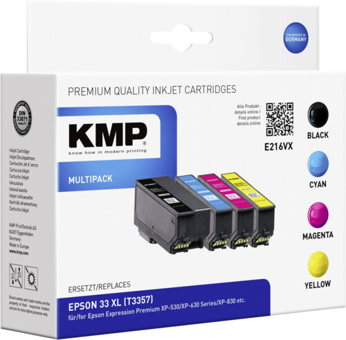 KMP E216VX cartridge Epson 3357XL Multipack BK/PBK/CMY