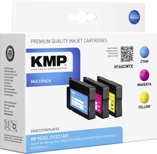 KMP H166CMYX cartridge HP953XL Multipack C/M/Y