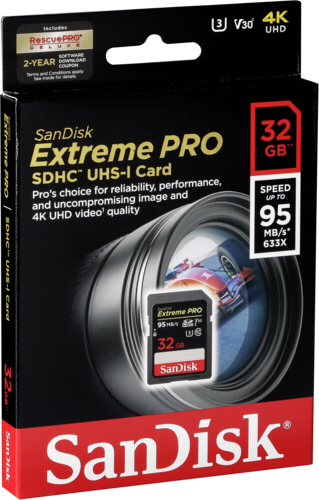 SanDisk Extreme Pro SDHC 32GB 95MB/s V30 U3