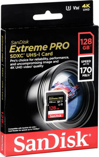 SanDisk Extreme Pro SDXC 128GB 170MB V30 U3