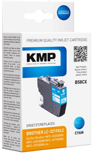 KMP B58CX ink cartridge cyan for Brother LC-3219XLC