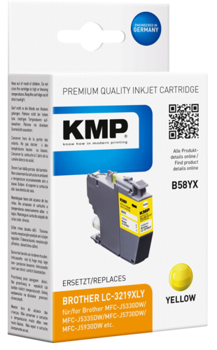 KMP B58YX ink cartridge yellow for Brother LC-3219XLY