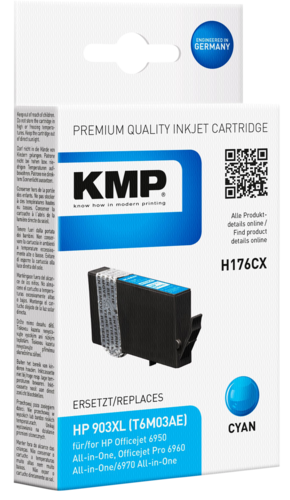 KMP H176CX ink cartridge cyan for HP T6M03AE 903XL