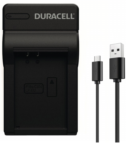 Duracell Charger with USB Cable for DRCE12/LP-E12