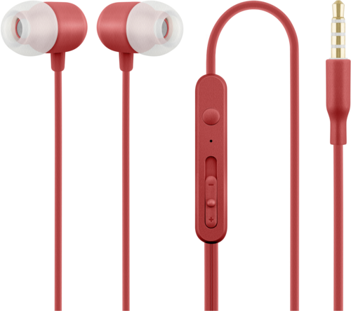 Acme HE21R In Ear Headphones with Microphone Red