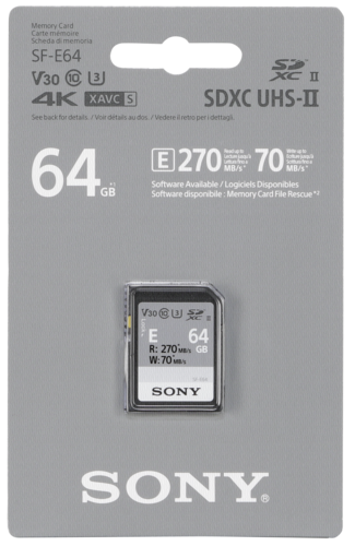 Sony SDXC E Series 64GB V30 UHS-II