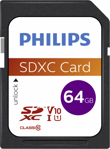 Philips SDXC Card 64GB Class 10 UHS-I U1