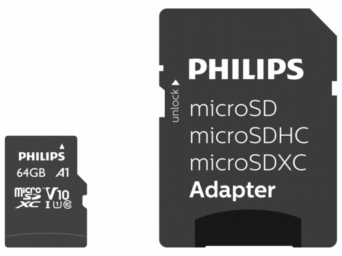Philips microSDXC 64GB UHS-I U1 + adapter