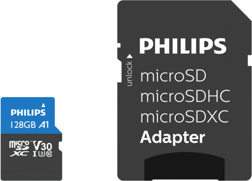 Philips microSDXC 128GB UHS-I V30 + adapter