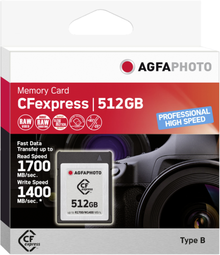 AgfaPhoto CFexpress Type B 512GB 1400MB/s