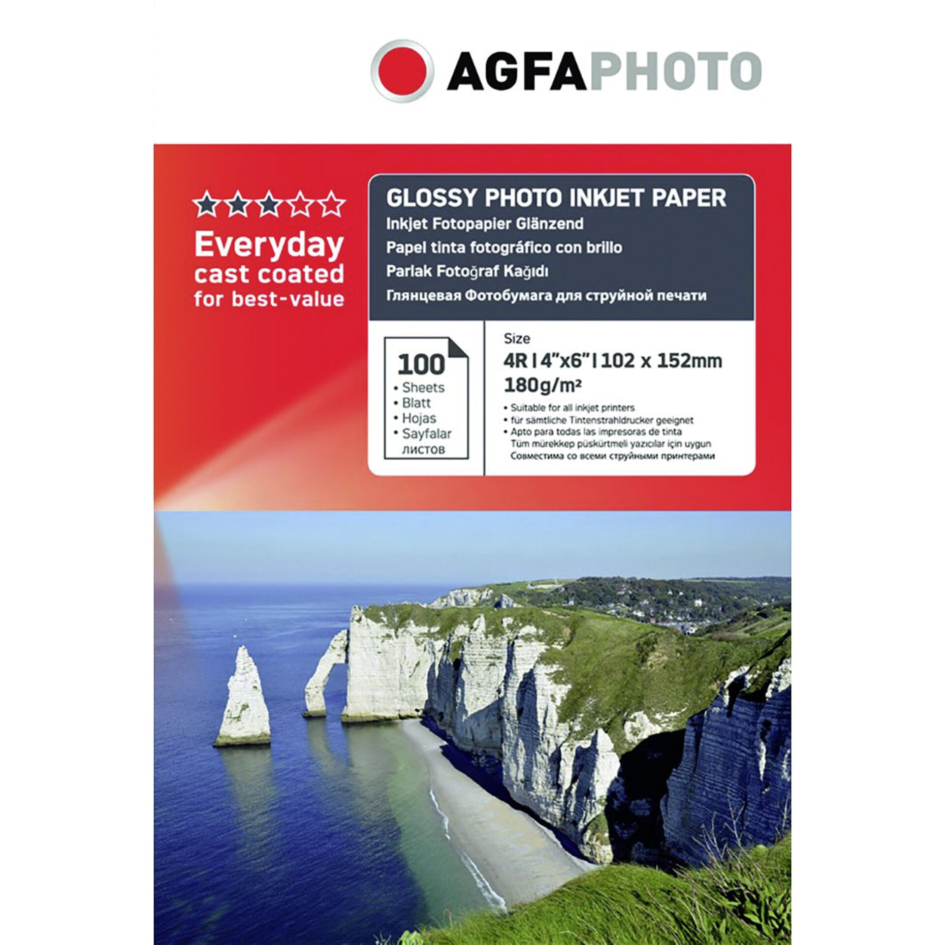 AgfaPhoto Everyday Photo Inkjet Paper Glossy 10x15 180g (100 sheets)