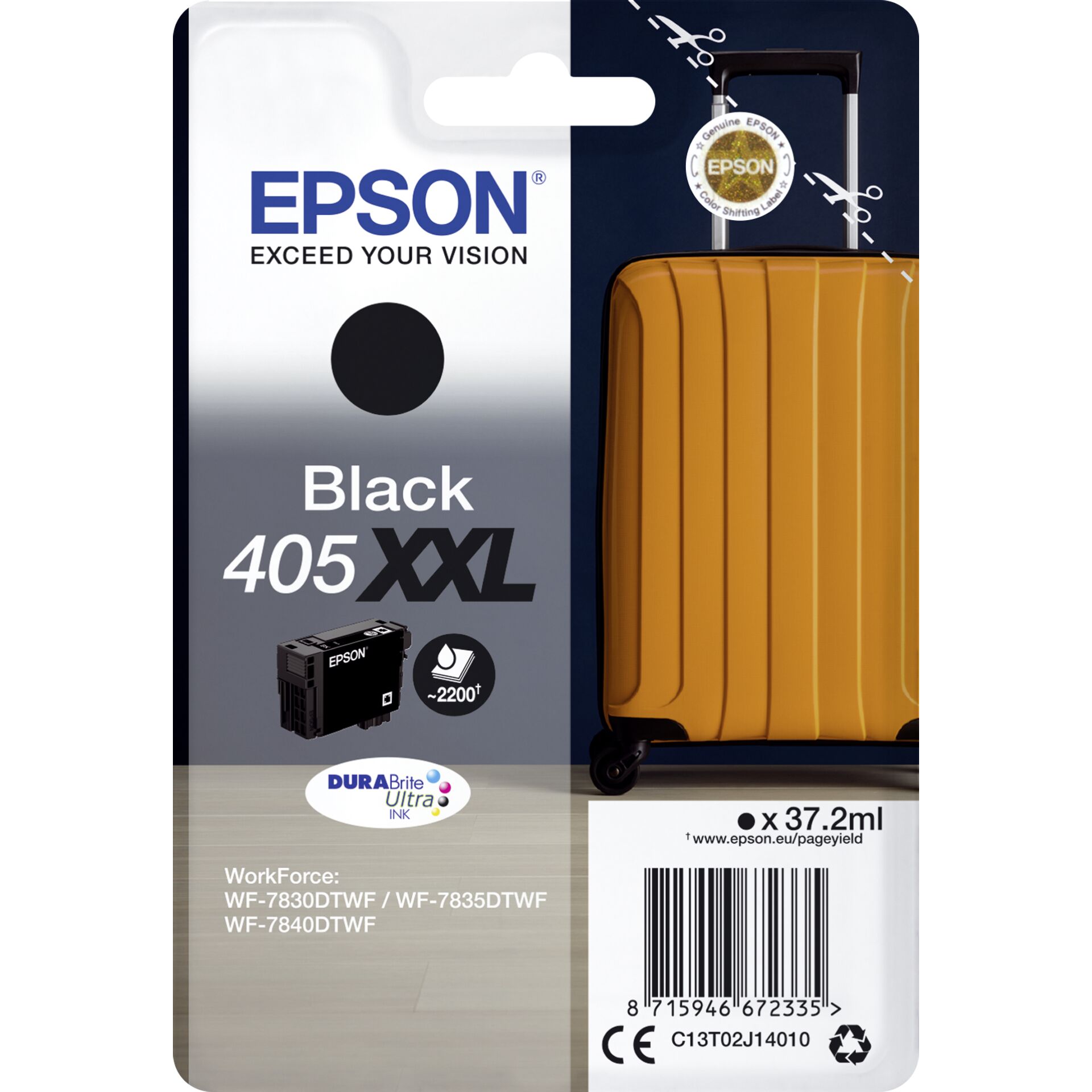 Epson ink cartridge DURABrite Ultra black 405XXL