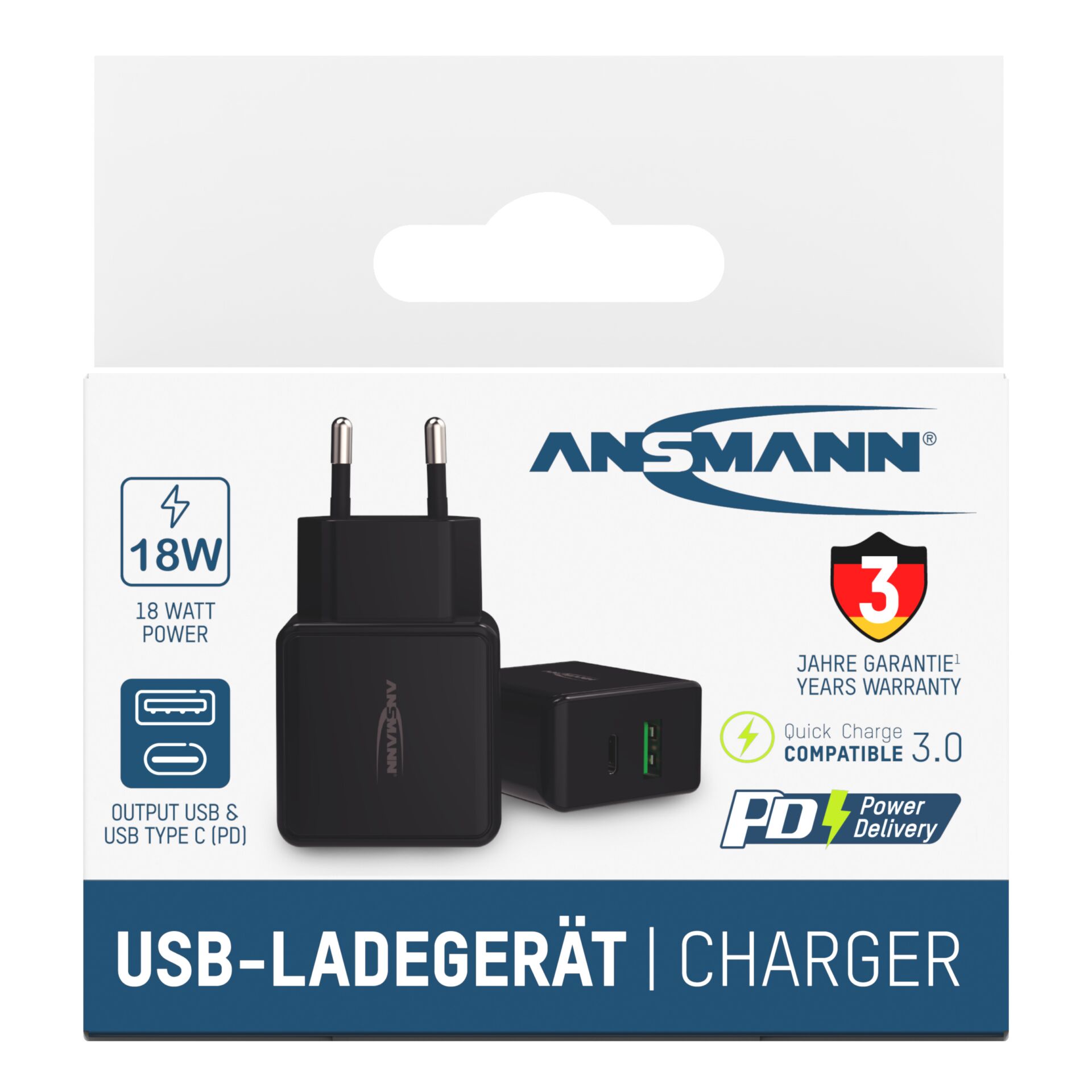 Ansmann Home Charger USB - USB type C