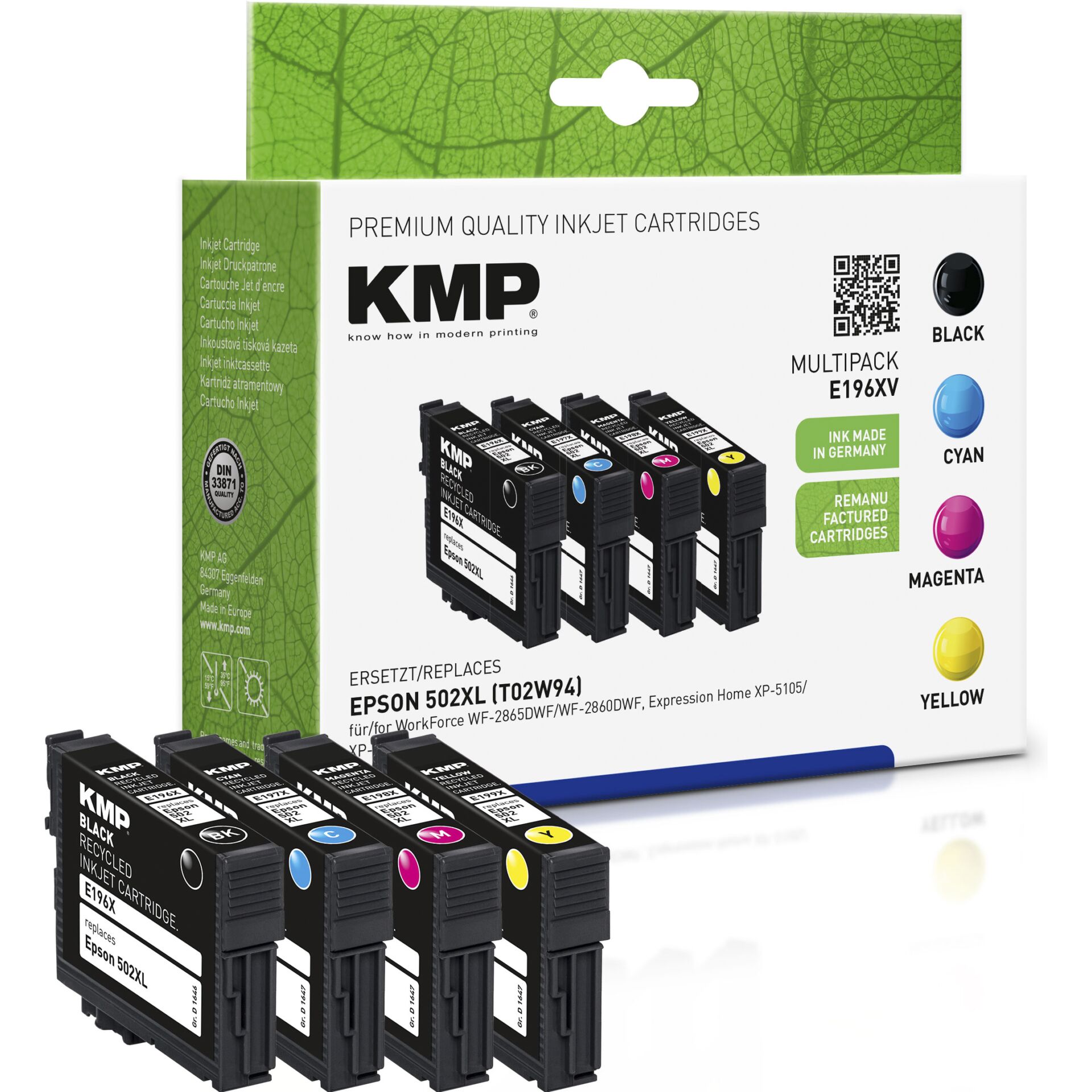 KMP E196XV Multipack BK/C/M/Y compatible Epson T02W6